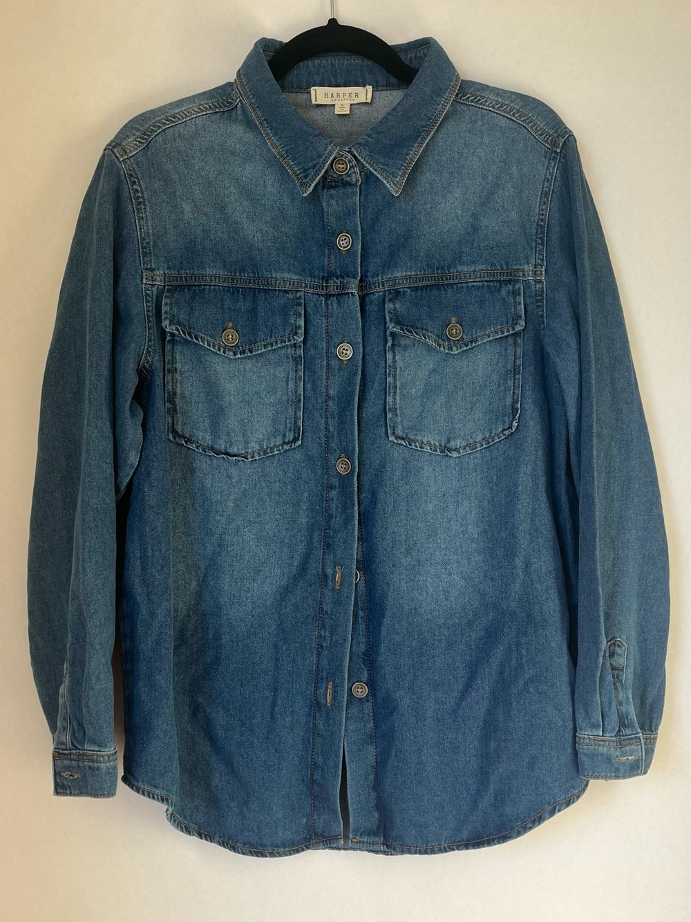 Harper’s heritage 100% Cotton Classic Blue Denim with Chest Pockets S